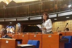 13. oktobar 2017. Izlaganje Dubravke Filipovski u diskusiji Mladi protiv korupcije na jesenjem zasedanju PSSE